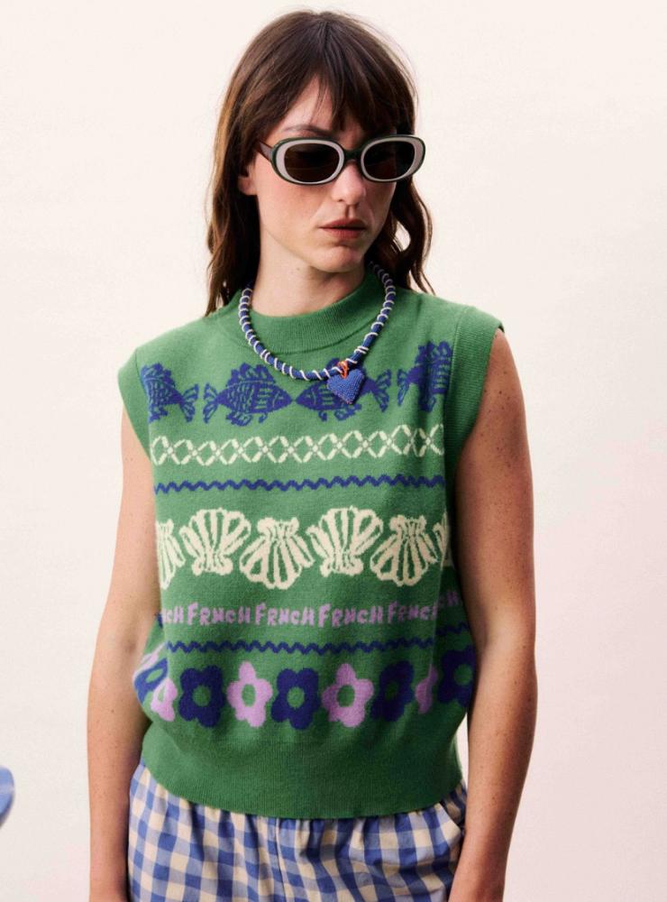FRNCH 'Johanne' Seashore Knitted Tank Top - Image 2