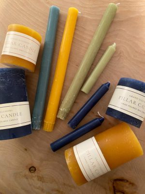 Grand Illusions Stubby Inky Blue Candle