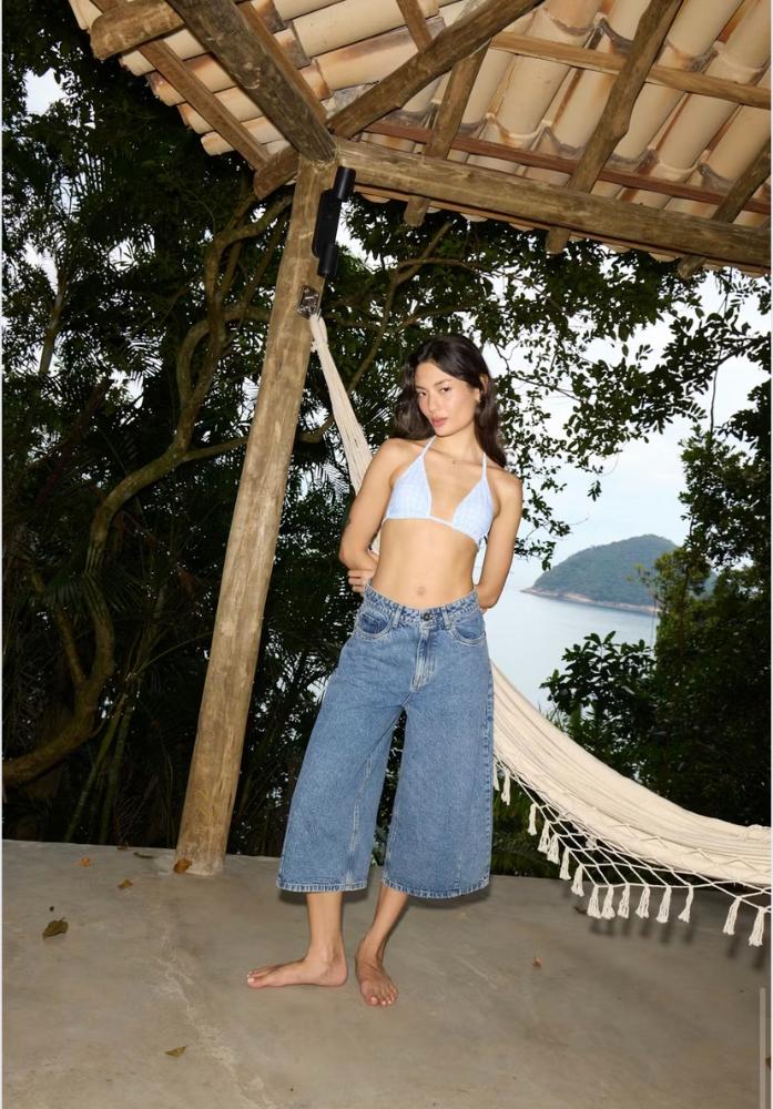 ICHI 'Aveny' Long Denim Shorts - Image 6
