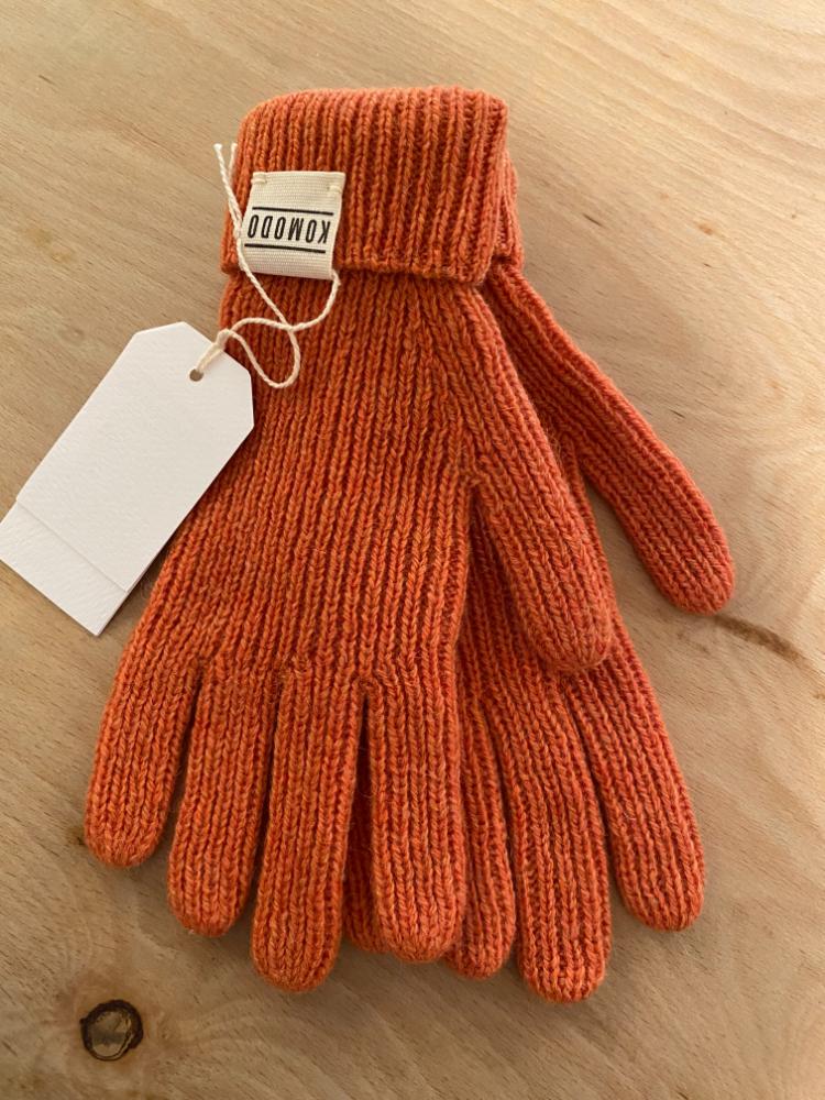 Komodo Orange Wool 'Park' gloves